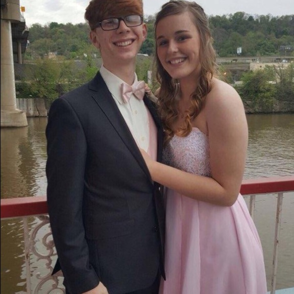 High-low pink homecoming dress